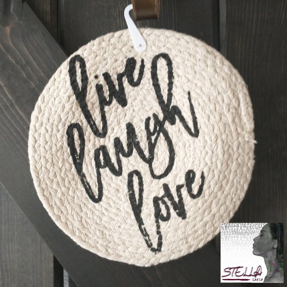 🍒 Home Concepts Live Laugh Love Round Trivet Set - Picture 2 of 3